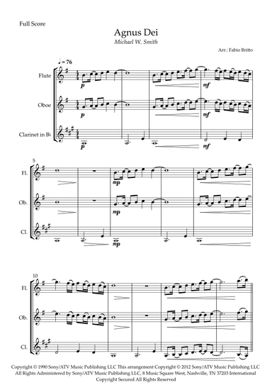 Agnus Dei (arr. Fabio Britto)