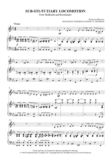 Sub-sti-tutiary Locomotion (arr. S Carlile)