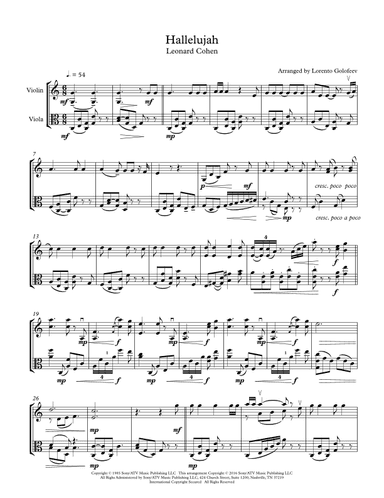 Hallelujah (arr. Lorento Golofeev)
