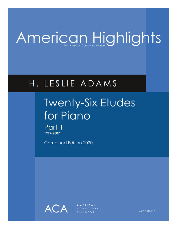 [Adams] 26 Etudes for Solo Piano, Vol. 1