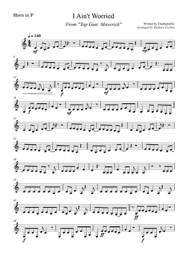 I Ain't Worried (arr. Zachary Corbett)