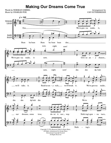 Making Our Dreams Come True (arr. Cay Outerbridge)