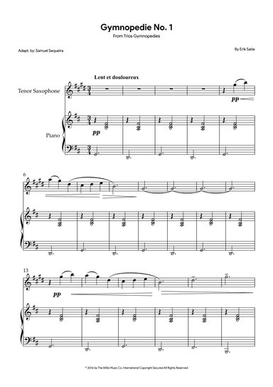 Gymnopedie No. 1 (arr. Samuel Sequeira)
