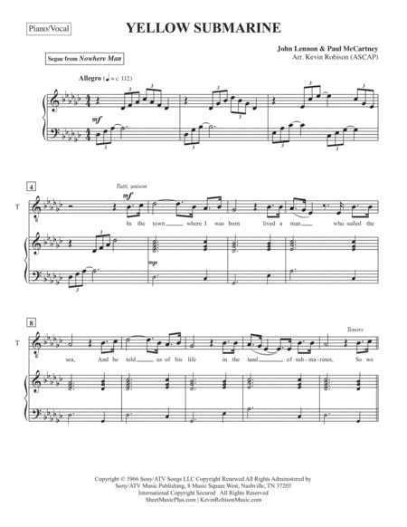 Yellow Submarine (arr. Kevin Robison)