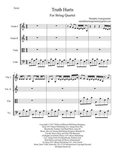 Truth Hurts (arr. Memphis Arrangements)