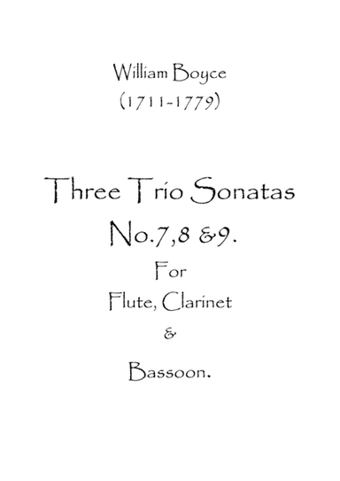 Three Trio Sonatas No.7,8 & 9 (arr. Spence Bundy)