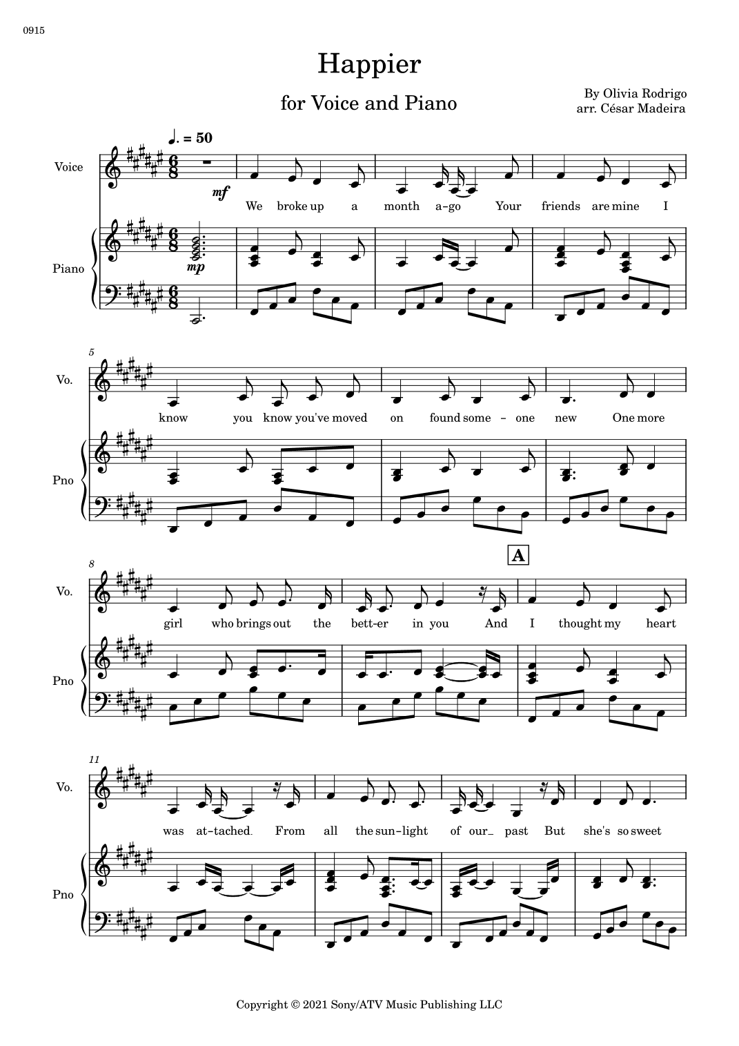 Happier (arr. César Madeira)