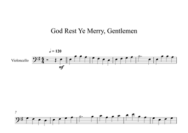 God Rest Ye Merry, Gentlemen (Cello) (arr. Digital Book Music)