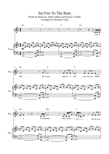 Set Fire To The Rain (arr. Dominic Veall)