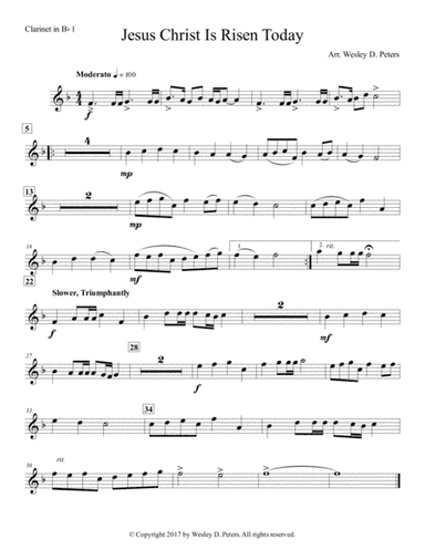 Jesus Christ Is Risen Today (Clarinet Sextet) (arr. Wesley D. Peters)