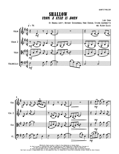 Shallow (arr. Alison Gillies)