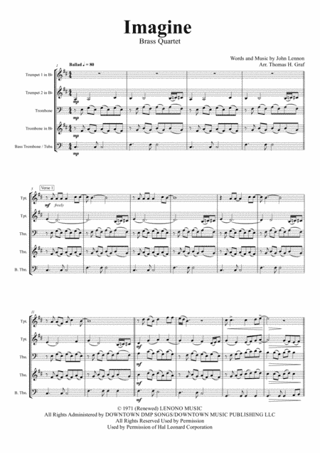 Imagine (arr. Thomas H. Graf)