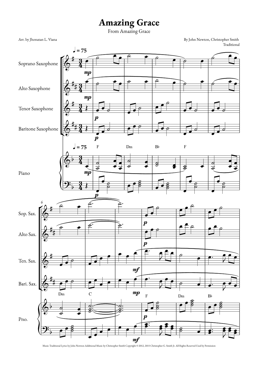 Amazing Grace (arr. Jhonatan Lucio Viana)