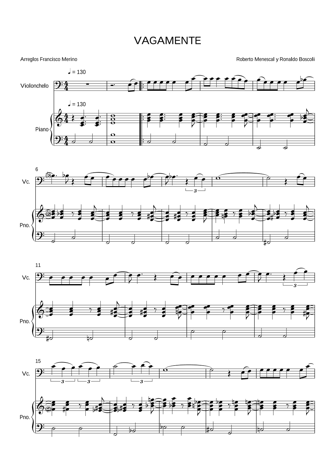 Vagamente (arr. Francisco Merino Morales)