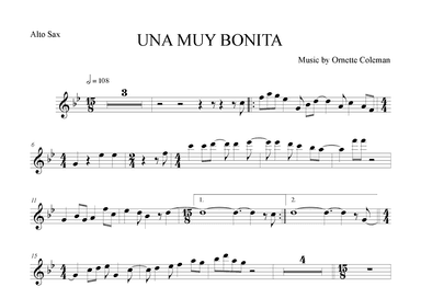 Una Muy Bonita (arr. The Sheet Music Library)