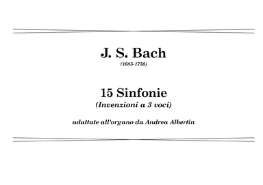 15 Sinfonie BWV 787-801 (arr. Andrea Albertin)