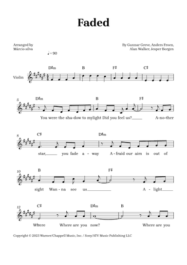 Faded (arr. Márcio Silva)