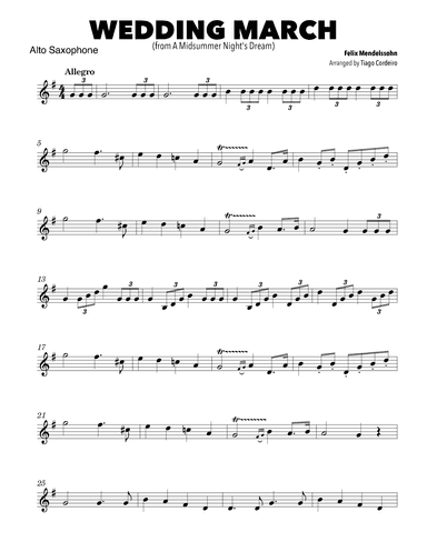 Wedding March (arr. Tiago Cordeiro)