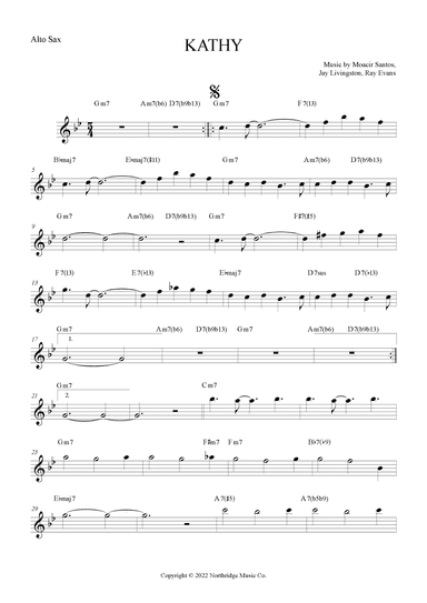 Kathy (arr. The Sheet Music Library)