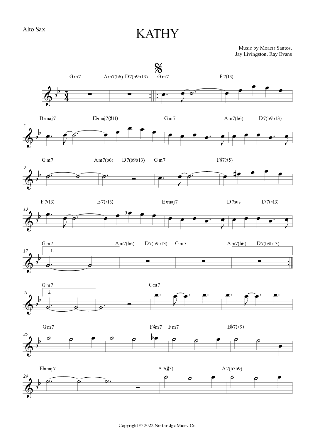 Kathy (arr. The Sheet Music Library)
