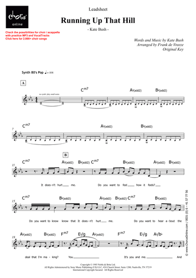 Running Up That Hill (arr. Frank de Vreeze)