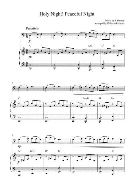 Holy Night! Peaceful night (arr. Kaiserin Rebecca)