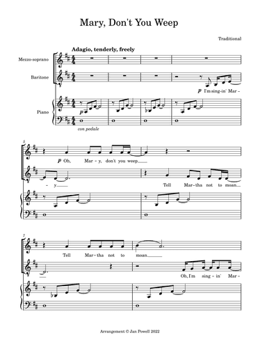 Mary, Don't You Weep (arr. Jan Powell)