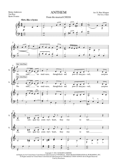 Anthem (arr. D. Huw Morgan)