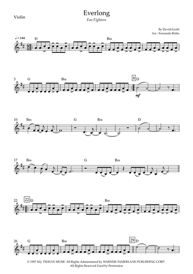Everlong (arr. Fernando Britto)