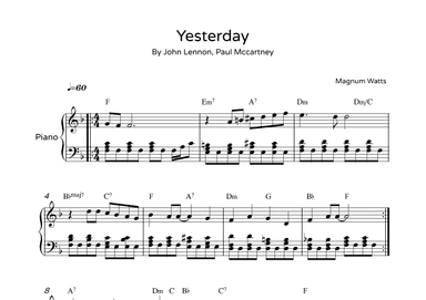 Yesterday (arr. Magnum Watts)