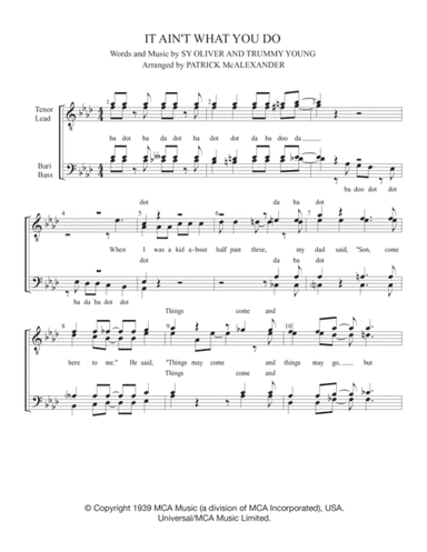 It Ain't What You Do (arr. Patrick McAlexander)
