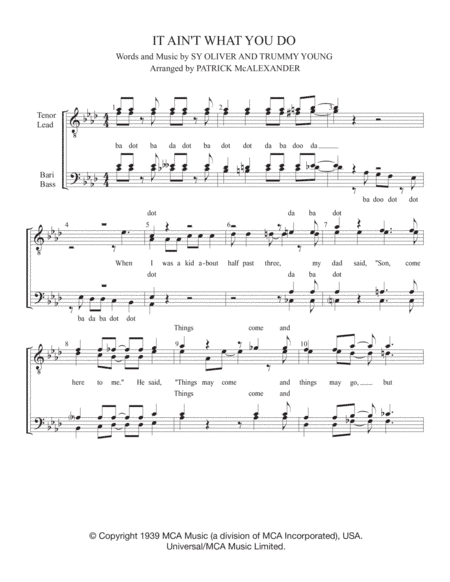It Ain't What You Do (arr. Patrick McAlexander)