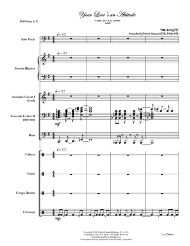 Your Love's An Attitude (foreign) (arr. Patrick Sheehan)