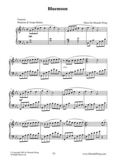 Bluemoon - New Age Piano Music by Miranda Wong