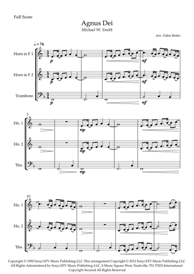 Agnus Dei (arr. Fabio Britto)