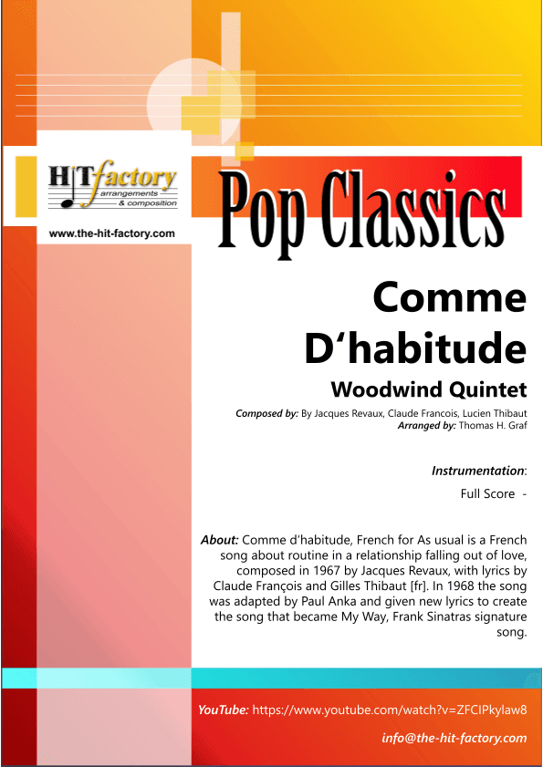 Comme D'habitude (arr. Thomas Graf)