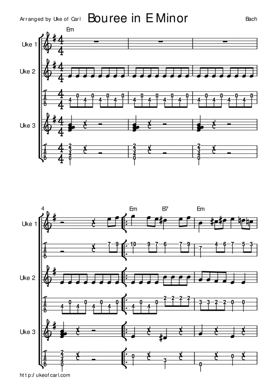 Group Ukulele - Ukulele Duets and More! (arr. Uke of Carl)