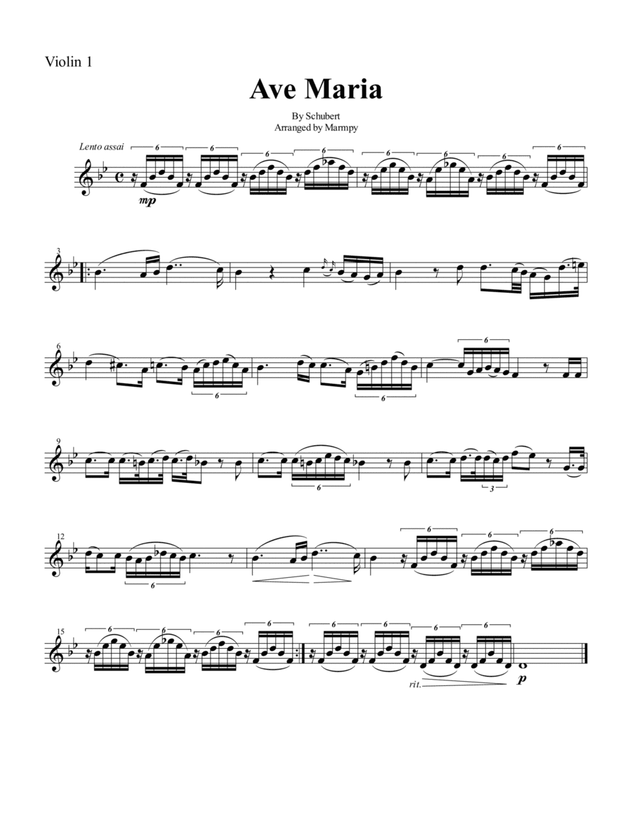 Ave Maria - Schubert (arranged for String Trio) (arr. Marmpy)