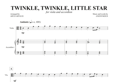 Twinkle Twinkle Little Star (arr. Art.o Artaud)