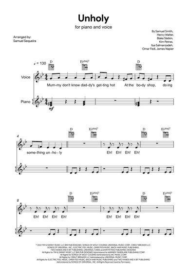 Unholy (arr. Samuel Sequeira)