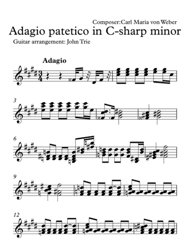 Adagio patetico in C-sharp minor (arr. John Trie)