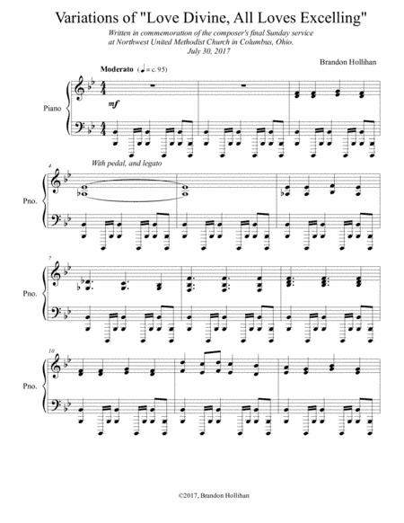 Variations of "Love Divine, All Loves Excelling" (arr. Brandon Hollihan)