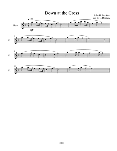 Down at the Cross (flute solo) (arr. B. C. Dockery)