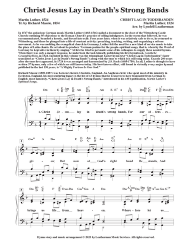 Christ Jesus Lay in Death's Strong Bands (arr. Lyndell Leatherman)
