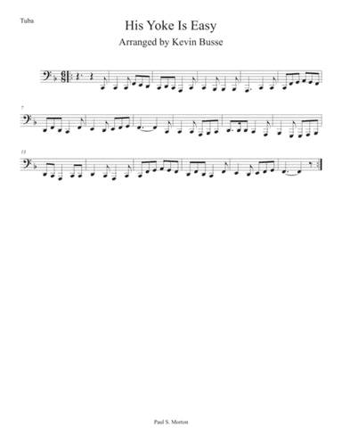 His Yoke Is Easy - Tuba (arr. Kevin Busse)