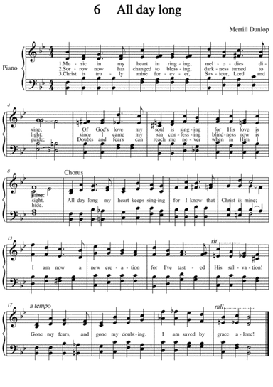 All for Jesus. A new tune to a wonderful old hymn that needs to be rediscovered.