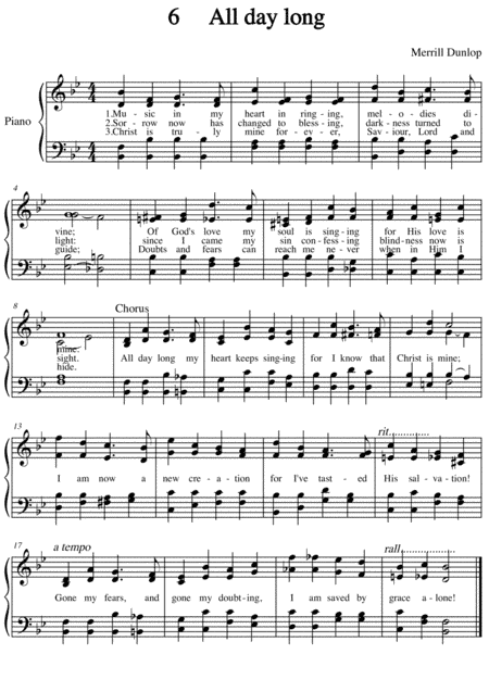 All for Jesus. A new tune to a wonderful old hymn that needs to be rediscovered.