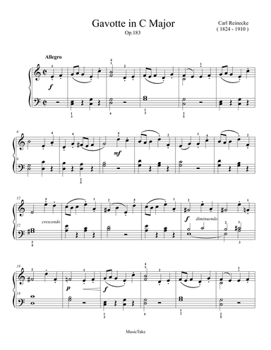 Reinecke Gavotte in C Major Op.183 (arr. Ben Choupak)