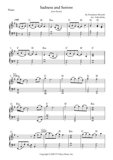 Sadness And Sorrow (arr. Fabio Britto)
