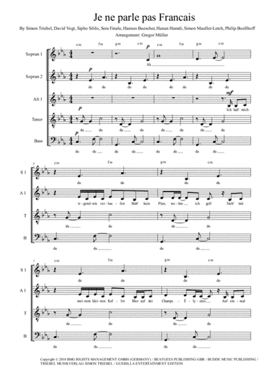 Je Ne Parle Pas Francais (arr. Gregor Müller)